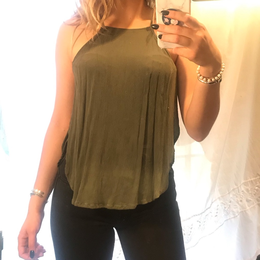Green Flowy Tank